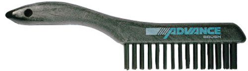 Advance Brush Shoe Handle Scratch Brushes, 10 1/4", 4X16 Rows, Carbon Stl Wire, Plastic Handle, 1 EA, #85037