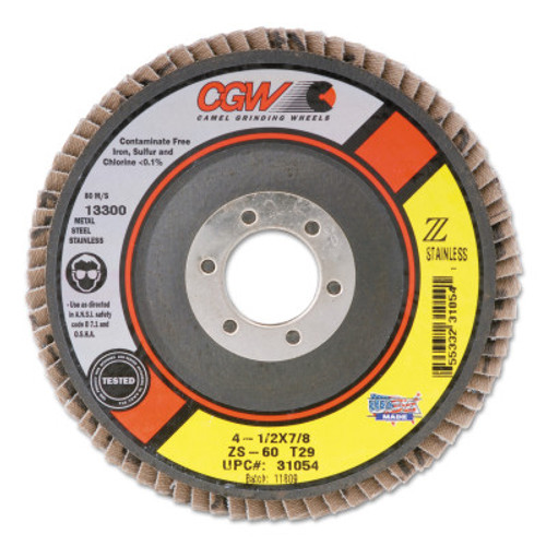 CGW Abrasives Cut-Off Wheel, Die Grinders, 3 in Dia, 1/32 in Thick, 1/4 in Arbor, 60 Grit, 1 EA, #35500