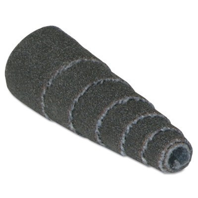 Merit Abrasives Aluminum Oxide Spiral Rolls Full Tapers, 3/4 x 1 1/2 x 3/16, 80 Grit, 100 BX, #8834181809