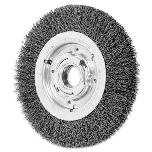 Advance Brush Medium Crimped Wire Wheel Brush, 8 D x 1 1/16 W, .014 Carbon Steel, 4,500 rpm, 1 EA, #81128
