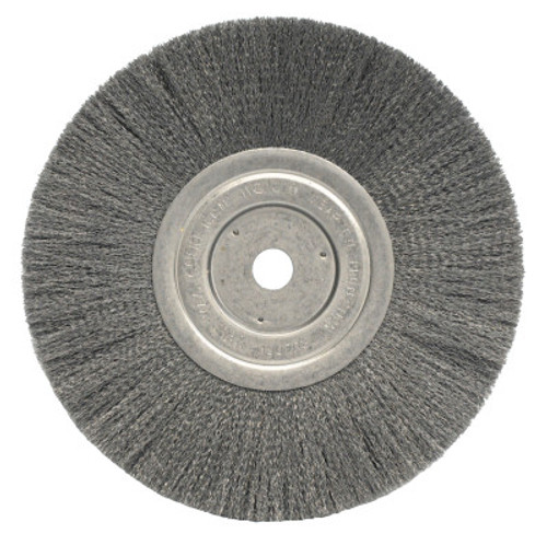 Weiler Narrow Face Crimped Wire Wheel, 8 in D x 3/4 in W, .006 Steel Wire, 6,000 rpm, 2 EA, #1135