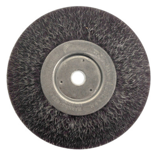 Weiler Polyflex Narrow Face Crimped Wire Wheel, 6 in D, .014 Steel, 5/8-1/2 Arbor Hole, 2 EA, #35520