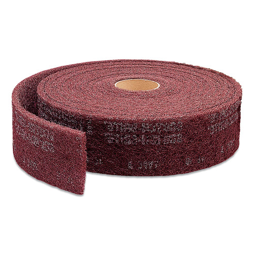 3M Scotch-Brite Clean and Finish Roll Pads, Very Fine, Maroon, 1 EA, #7000121074