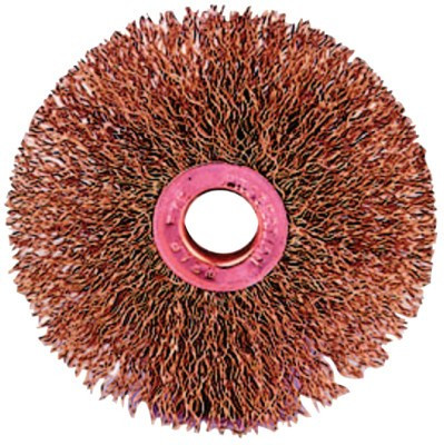 Weiler® Non Sparking Small Diameter Wire Wheel, 2 in D, .005 Brass, 10