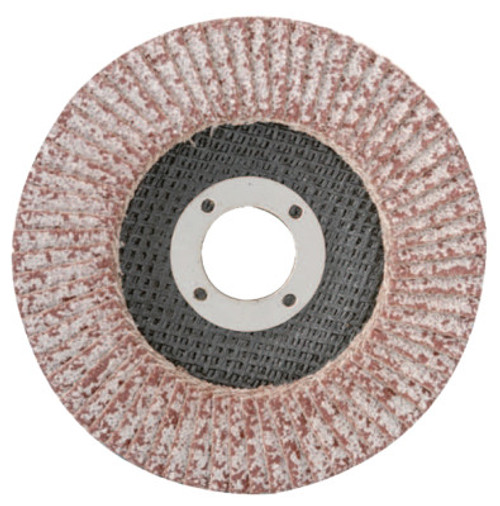CGW Abrasives Flap Discs, Aluminum, Reg Thickness, T29, 4 1/2", 60 Grit, 7/8 Arbor, 13,300 rpm, 10 EA, #43104