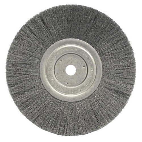 Weiler Narrow Face Crimped Wire Wheel, 8 in D x 3/4 W, .0118 Stainless Steel, 6,000 rpm, 1 EA, #1805