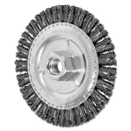 Advance Brush COMBITWIST Stringer Wheel, 4 7/8 D x 3/16 W, Carbon Steel Wire, 5/8 in - 11, 1 EA, #82689