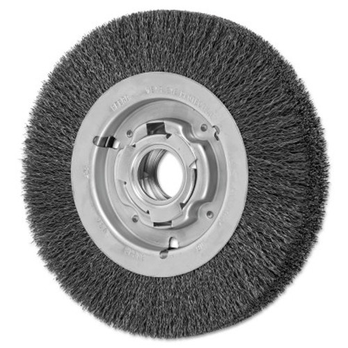 Advance Brush Wide Face Crimped Wire Wheel Brush, 8 D x 1 5/8 W, .014 Carbon Wire, 4,500 rpm, 1 EA, #81248