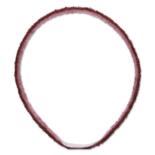 3M Scotch-Brite Surface Conditioning Belts, 3/4 in x 18 in, Medium, Maroon, 20 EA, #7000028461