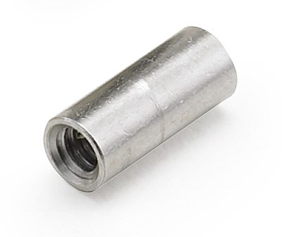 1/8" OD x 9/16" L x #2-56 Thread Aluminum Female/Female Round Standoff, Plain (500/Pkg.)