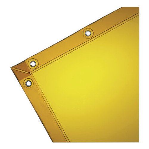 Jackson Safety See-Thru Gold Welding Curtain, 6 ft X 6 ft, Vinyl, 1 EA, #36296