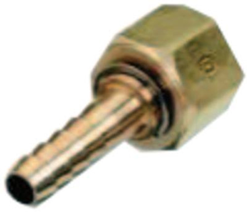 Western Enterprises Brass Hose Adaptors, Female Swivel/Barb, B-Size, RH, 1 EA, #240