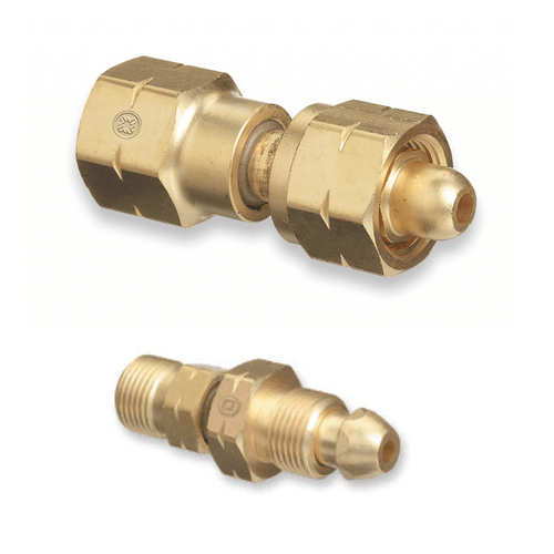 Western Enterprises Brass Cylinder Adaptors, From CGA-555 Propane (LqW) To CGA-510 POL Acetylene, 1 EA, #802 Western Enterprises Brass Cylinder Adaptors, From CGA-555 Propane (LqW) To CGA-510 POL Acetylene, 1 EA, #802