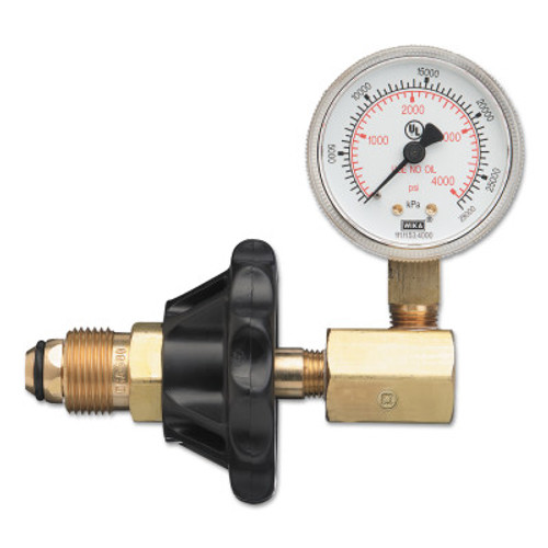 Western Enterprises Cylinder Pressure Testing Gauge, Oxygen, Brass, CGA-540, 1 EA, #G544H