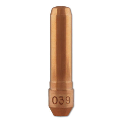 Bernard Centerfire Contact Tip, 0.039 in Tip ID, 1.5 in Long, Non-Threaded, Tapered Base, 1 EA, #T039