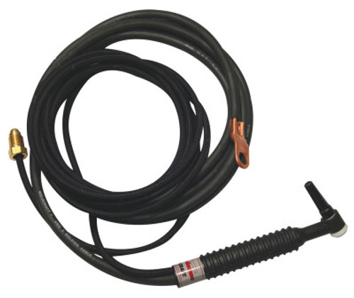 WeldCraft WP-9F-25-R Air Cooled Tig Torch Kit, Angled Head, 3/4 in Handle, 25 ft Cable, 1 EA, #WP9F25R