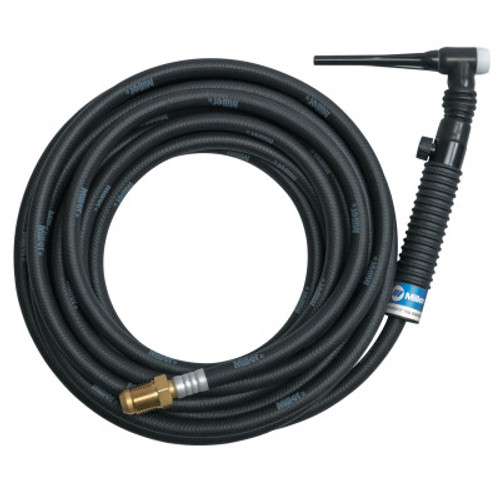 WeldCraft WP-26FV Tig Torch Kit, Flexible Head, 1 1/4 in Handle, 25 ft Cable, 1 EA, #WPR26FV25R