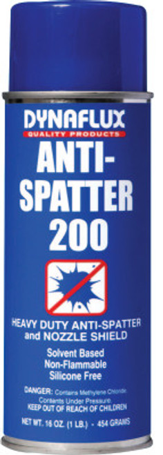 Dynaflux Anti-Spatter 200, 16 oz Aerosol Can, Clear, 12 EA, #DF20016
