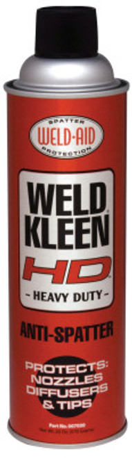 Weld-Aid Weld-Kleen Heavy Duty Anti-Spatters, 20 oz Aerosol Can, Clear, 6 EA, #7030
