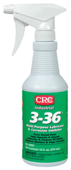 CRC 3-36 Multi-Purpose Lubricant & Corrosion Inhibitor, 16 oz Trigger Bottle, 12 BTL, #3007