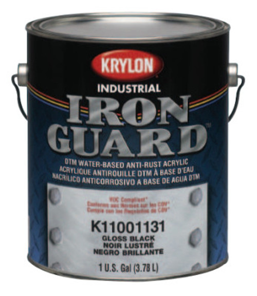 Krylon Industrial Iron Guard Direct-To-Metal Acrylic Enamels, 1 Gallon Can, Gloss Black, 4 GA, #K11001131