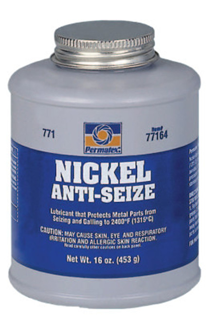 Permatex Nickel Anti-Seize Lubricants, 16 oz Brush Top Bottle, 1 EA, #77164