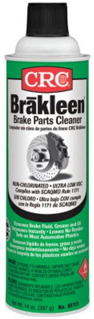 CRC Brakleen Non-Chlorinated Brake Parts Cleaners, 14 oz Aerosol Can, Very Low VOC, 12 CAN, #5151