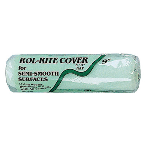 Linzer Rol-Rite Roller Cover, 9 in, 3/8 in Nap, Knit Fabric, 24 BX, #RR9389