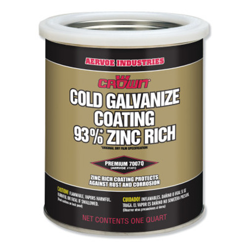 Aervoe Industries Cold Galvanizing Compound, 1 Quart Can, 4 CN, #7007Q