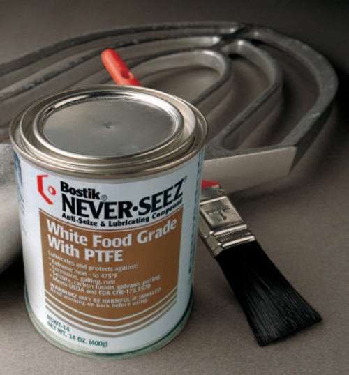 Never-Seez White Food Grade Compound w/PTFE, 14.1 oz Cartridge, 12 CS, #30850495