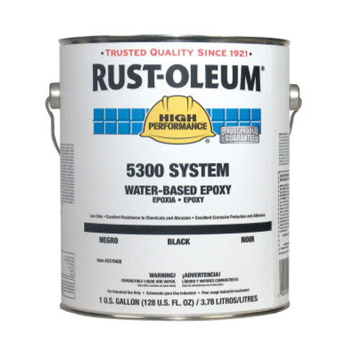 Rust-Oleum Industrial 1 Gal 5300 WB Epoxy Black Base, 2 CA, #5379408