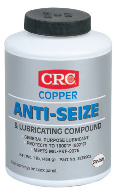 CRC Copper Anti-Seize Lubricants, 16 oz Brush Top Bottle, 12 CAN, #SL35903