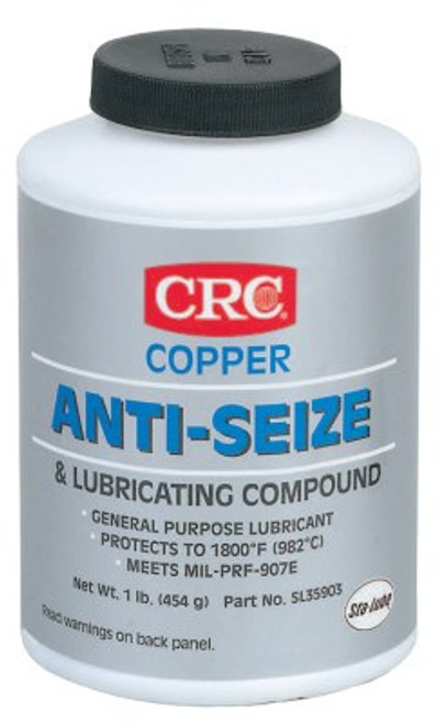 CRC Copper Anti-Seize Lubricants, 16 oz Brush Top Bottle, 12 CN/CA, #SL35903