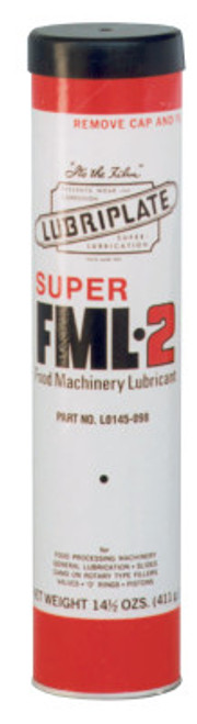 Lubriplate FML Series Multi-Purpose Food Grade Grease, 14 1/2 oz, Cartridge, 10 EA, #L0145098