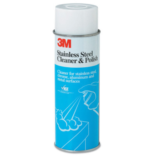 3M Stainless Steel Cleaner and Polish, 21 oz Aerosol Can, 12 CA, #7000000697