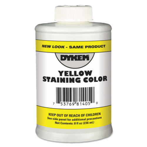ITW Pro Brands DYKEM Opaque Staining Colors, 8 oz Brush-In-Cap, Yellow, 12 BTL, #81405