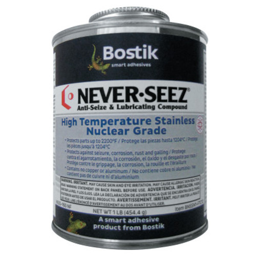 Never-Seez High Temp Stnlss Nuclear Grade Anti-Seize & Lubricating Cmpnd; 1 lb Flat Top Can, 12 CN, #30801137