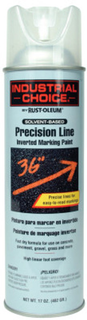 Rust-Oleum Industrial M1600/M1800 Precision-Line Inverted Marking Paint, 16 oz, Silver, 12 CN, #239007