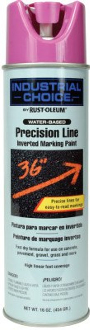 Rust-Oleum Industrial M1600/M1800 Precision-Line Inverted Marking Paint,17oz, Safety Purple, WaterBase, 12 CN, #1868838