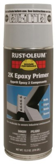 Rust-Oleum Industrial HIGH PERF 2K EPOXY PRIMER AEROSOL-GRAY 13.2 OZ., 6 EA, #247597