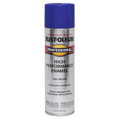 Rust-Oleum Industrial High Performance Enamel Spray Paints, 15 oz, Blue, Gloss Finish, 6 CA, #7527838