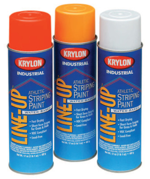 Krylon Industrial Line-Up Athletic Field Striping Paints, 17 oz Aerosol Can, Athletic Yellow, 12 CN, #K08306007