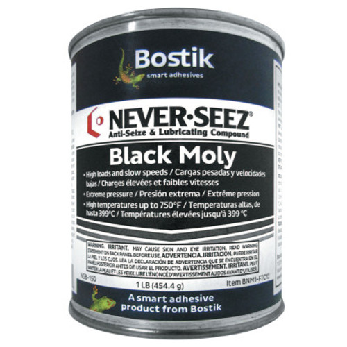 Never-Seez Black Moly Extreme Pressure Compounds, 1 lb Flat Top Can, 12 CS, #30803825