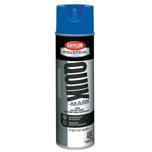 Krylon Industrial Quik-Mark? APWA Solvent-Based Inverted Marking Paint, 17 oz Aerosol Can, Bl, 12 CN, #A03621007