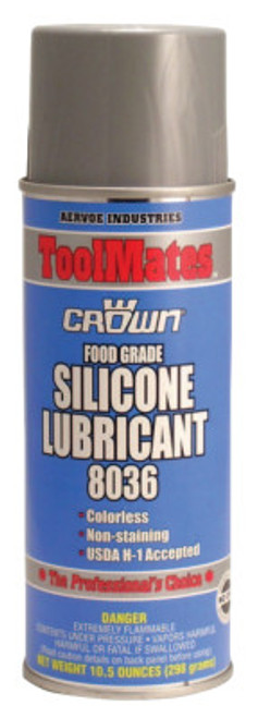 Aervoe Industries Food Grade Silicone Lubes, 16 oz Aerosol Can, 12 CAN, #8036