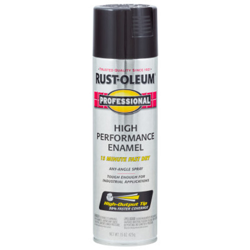 Rust-Oleum Industrial High Performance Enamel Spray Paints, 15 oz, Yellow, Gloss Finish, 6 CA, #7543838