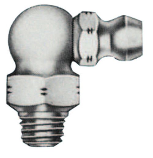 Alemite Non-Corrosive Fittings, Elbow - 90?, 3/4 in, Male/Male, 1/4 in (SAE), 1 EA, #1969S