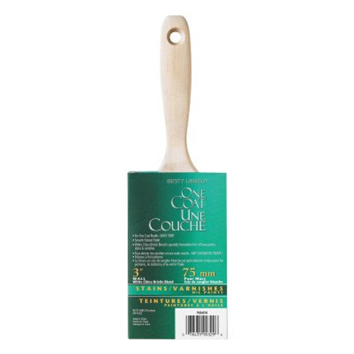 Krylon Industrial ONE COAT Stain/Varnish Brushes, 11/16" thick, 3" trim, White China, 6/CS, #996840300