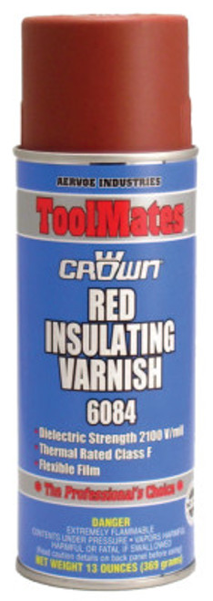 Aervoe Industries RED INSULATING VARNISH, 12 CAN, #6084
