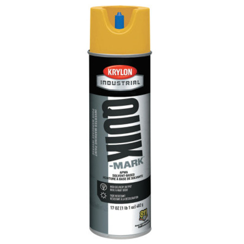 Krylon Industrial Quik-Mark? APWA Solvent-Based Inverted Marking Paint,17oz Aerosol, Hi-Vis Yellow, 12 CN, #A03821007